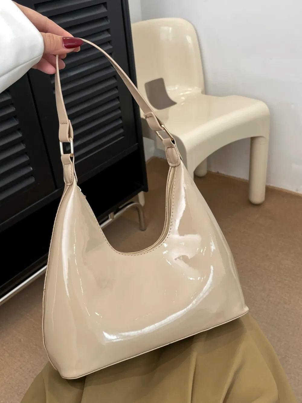 Mirror Surface Shoulder Bag - Tote Bag by Trendsi | Available at Handbags Specialist Headquarter