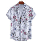 Men's Plus Size Floral Print Short Sleeve Casual Shirt - Men's Shirts by Trendsi | Available at Handbags Specialist Headquarter