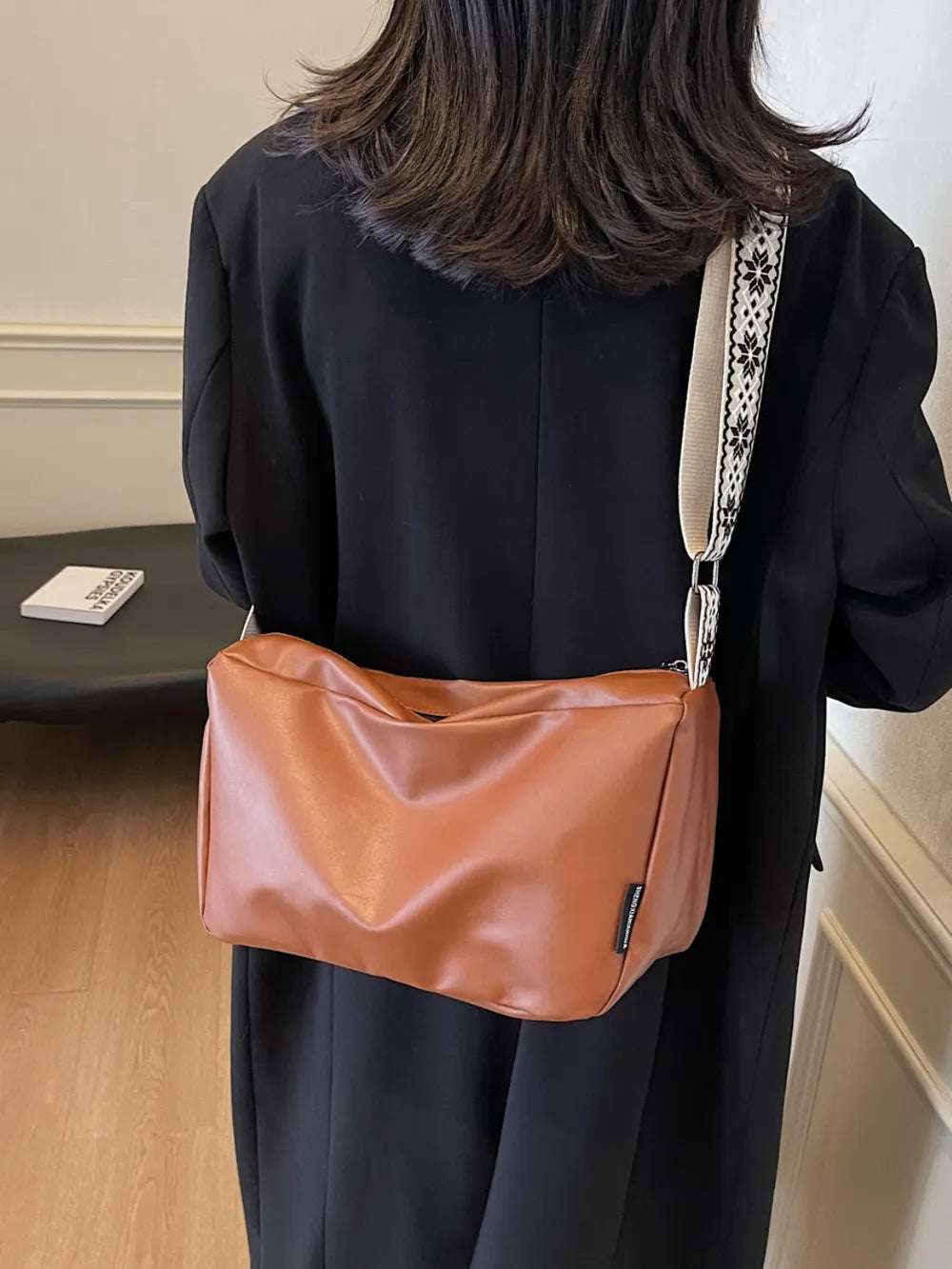 PU Leather Adjustable Strap Crossbody Bag - Crossbody Bag by Trendsi | Available at Handbags Specialist Headquarter