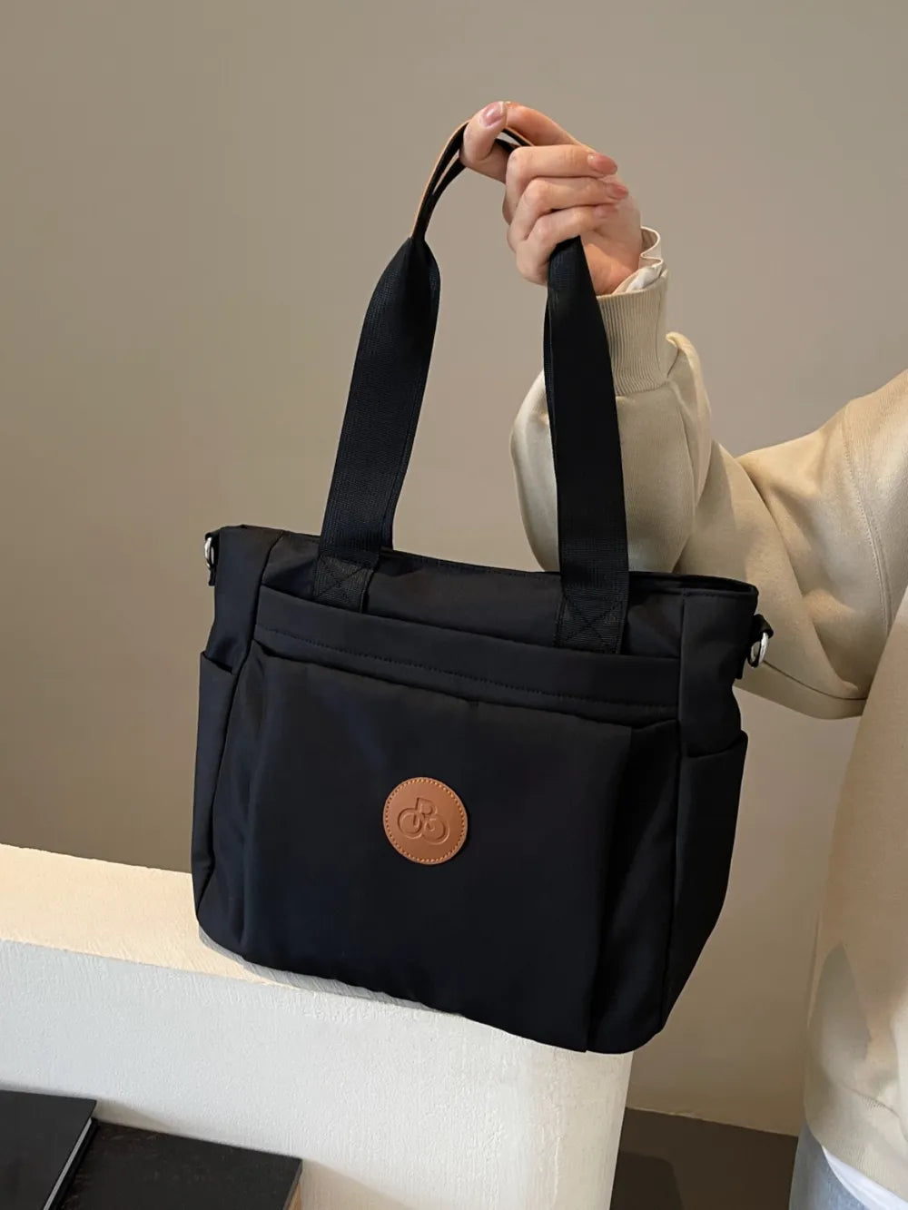 Nylon Solid Color Tote Bag - Tote Bag by Trendsi | Available at Handbags Specialist Headquarter