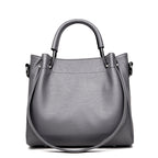 K-Fashion Retro Soft Leather Bucket Handbag