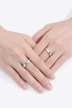 Moissanite Rhodium-Plated Ring - Women Sandals by Trendsi | Available at Handbags Specialist Headquarter