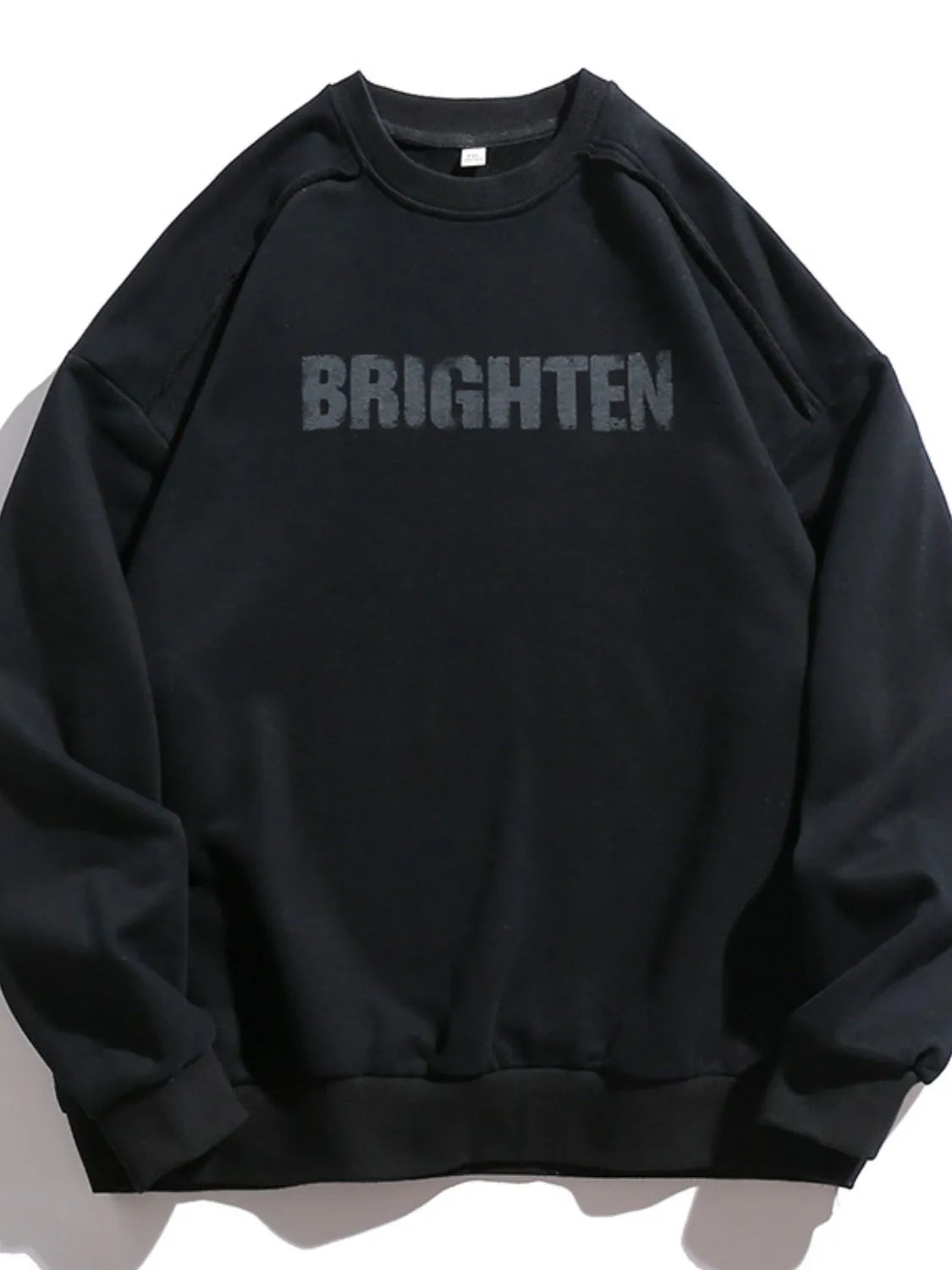 Men's Letter Graphic Round Neck Long Sleeve Sweatshirt - Men's Sweatshirts by Trendsi | Available at Handbags Specialist Headquarter