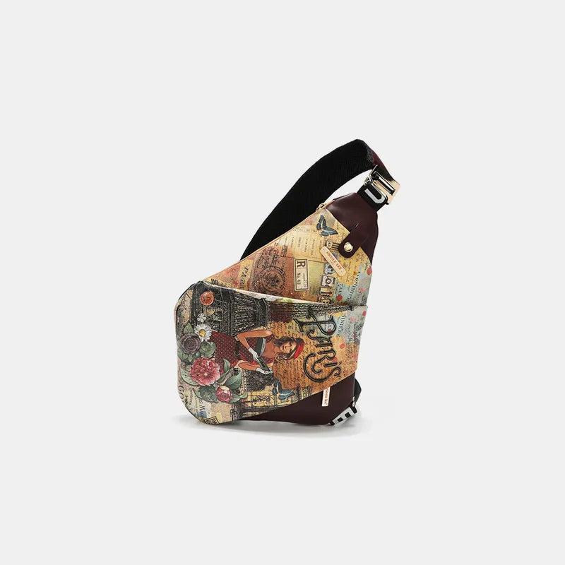 Nicole Lee USA Vegan Leather Leopard & Lip Pattern Crossbody Bag - Wallet by Trendsi | Available at Handbags Specialist Headquarter