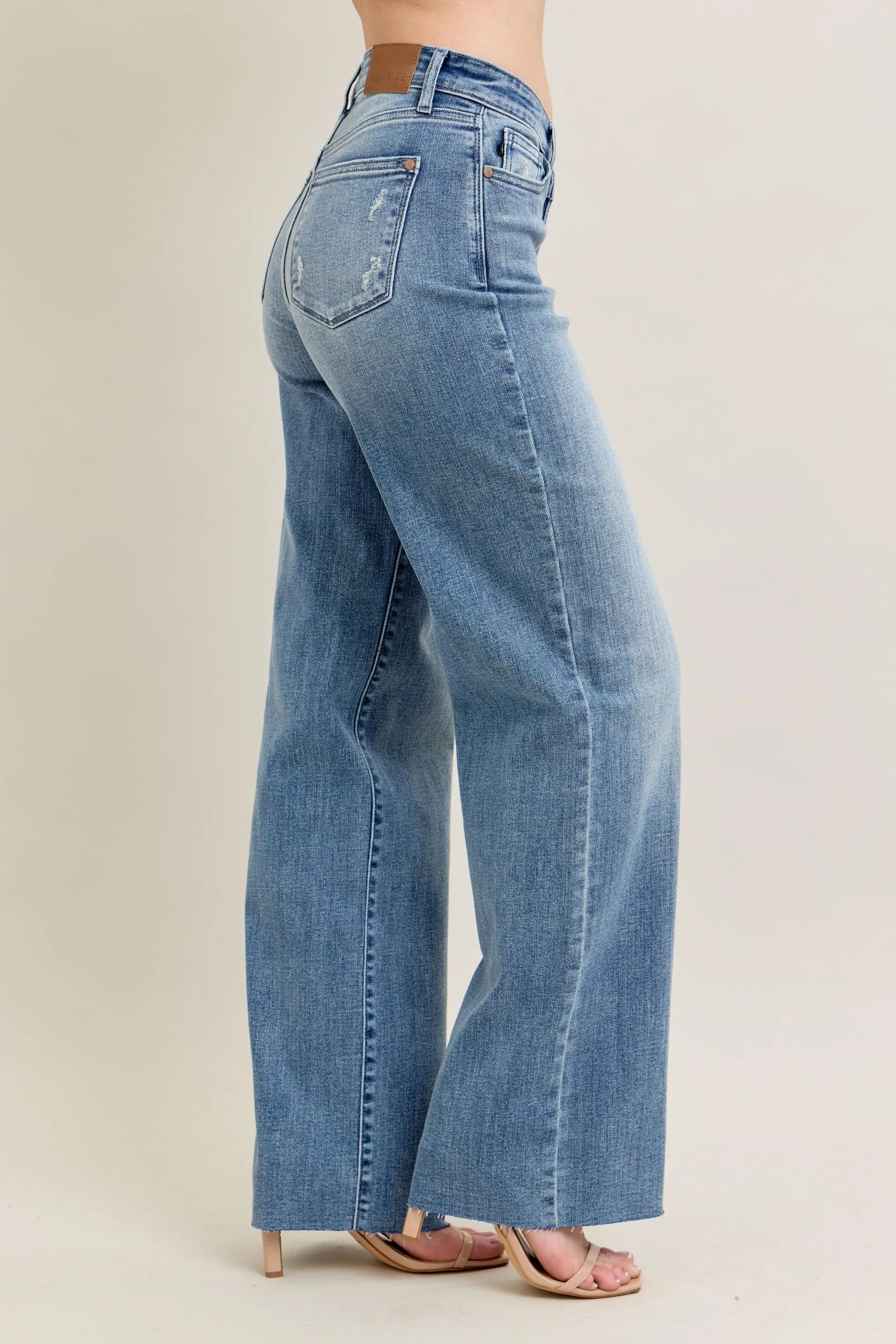 Judy Blue Full Size V - Front Baggy Jeans Plus Size - Women / Jeans & Denim by Trendsi | Available at Handbags Specialist Headquarter