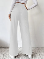 Ribbed High Waist Pants - Women Pants by Trendsi | Available at Handbags Specialist Headquarter