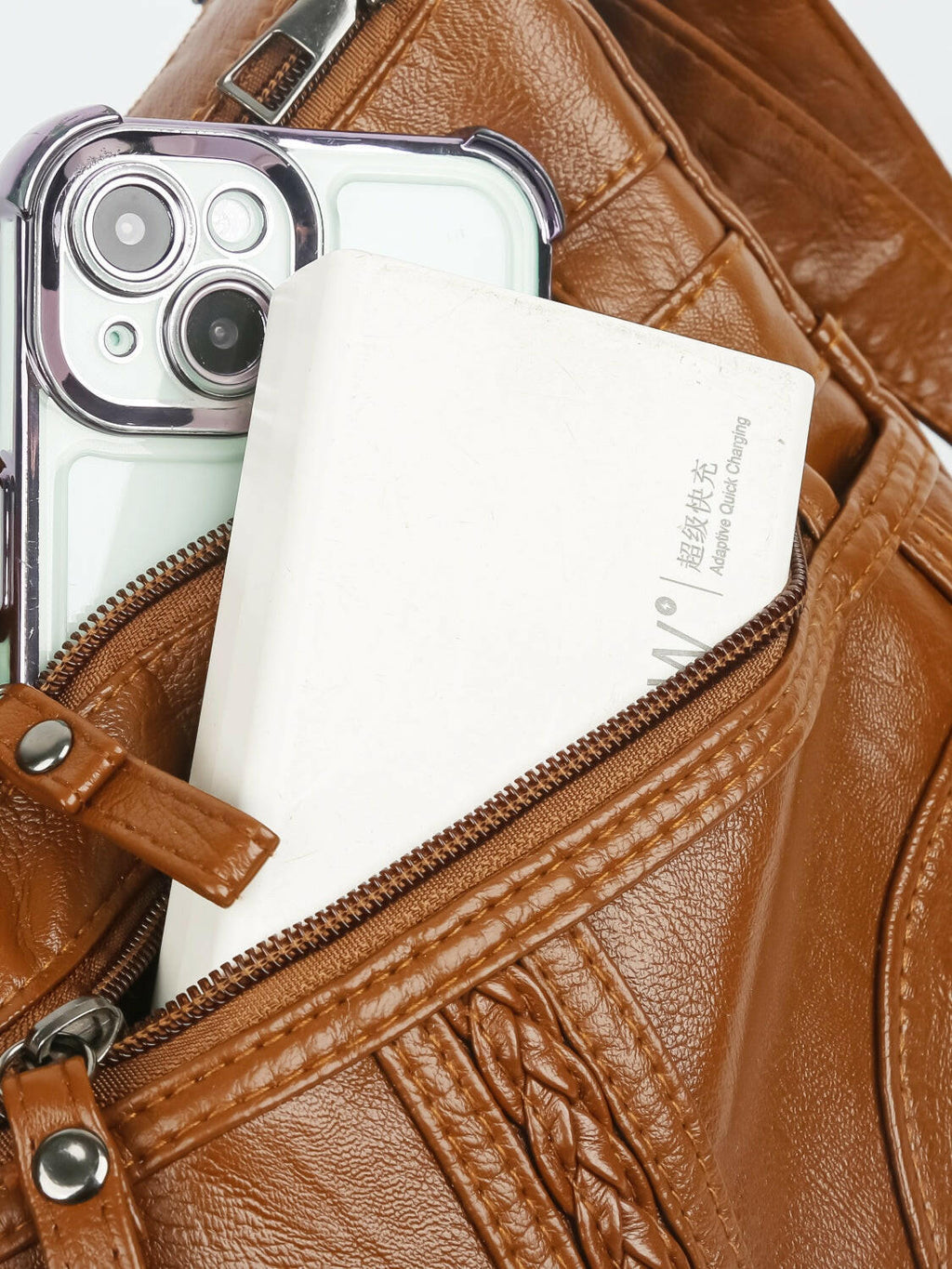 PU Leather Adjustable Strap Shoulder Bag - Shoulder Bags by Trendsi | Available at Handbags Specialist Headquarter