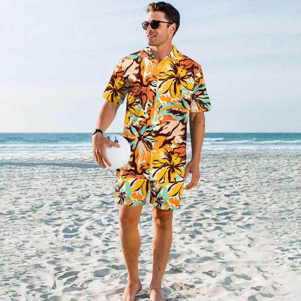 WaveWear: Men's Seaside Digital Beach Set