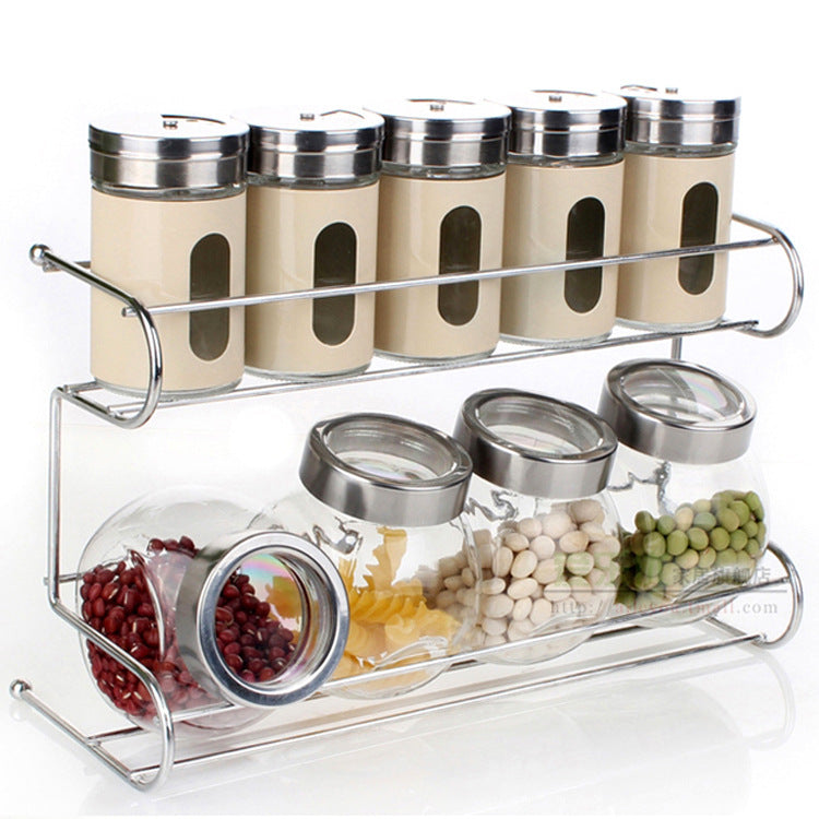 FlavorGlas Spice Jar Set - Elegant & Practical - decor by Trendsi | Available at Handbags Specialist Headquarter