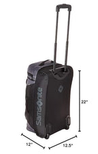 Andante 2 Rolling Duffel - 22 Sleek Black Travel Bag -  by Handbags Specialist Headquarter | Available at Handbags Specialist Headquarter