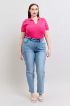 Judy Blue Plus Size High Waist Dad Jeans - Women / Jeans & Denim by Trendsi | Available at Handbags Specialist Headquarter