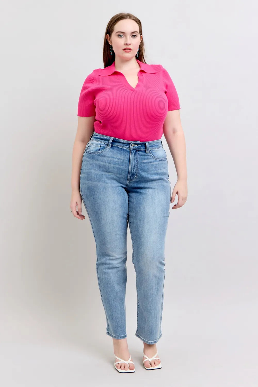 Judy Blue Plus Size High Waist Dad Jeans - Women / Jeans & Denim by Trendsi | Available at Handbags Specialist Headquarter