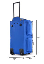 Olympia 22 Max Wheeled Duffel: 8-Pocket Water-Resist -  by Handbags Specialist Headquarter | Available at Handbags Specialist Headquarter