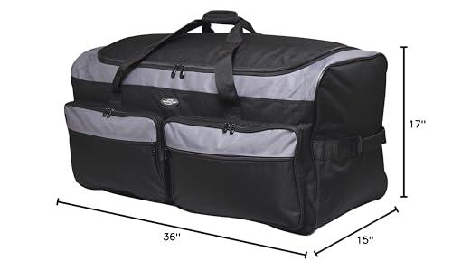 Travelers Club 36" Asgard 3-Wheel Rolling Duffel Bag -  by Handbags Specialist Headquarter | Available at Handbags Specialist Headquarter