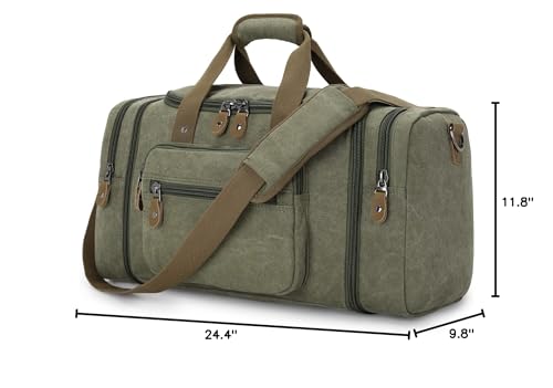 Expandable Canvas Travel Duffel Bag 60L – Versatile, Spacious, Durable Design