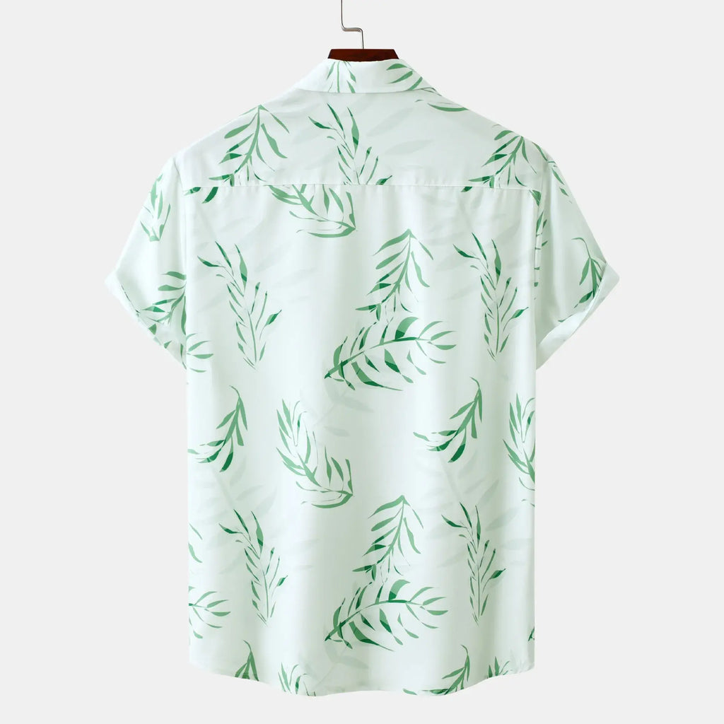 Men's Plus Size Printed Short Sleeve Casual Shirt - Men's Shirts by Trendsi | Available at Handbags Specialist Headquarter