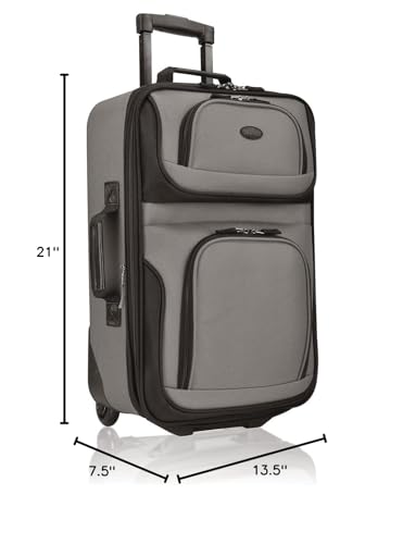 U.S. Traveler Rio Expandable Orange Carry-on -  by Handbags Specialist Headquarter | Available at Handbags Specialist Headquarter