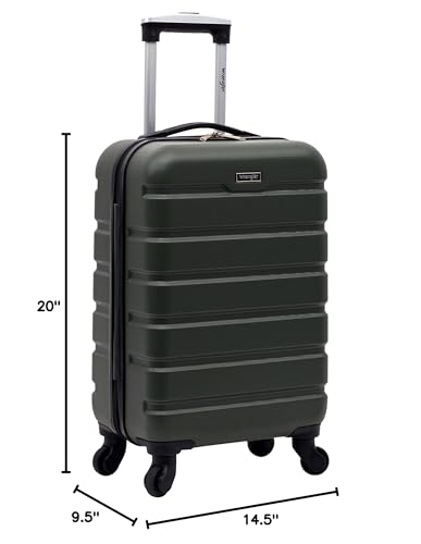 Wrangler 22 Olive Hardside Spinner Carry-On