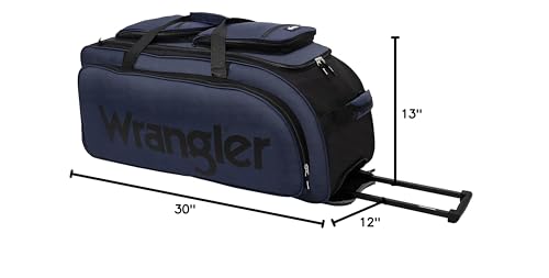 Wrangler Wesley Rolling Duffel Bag - Luggage Travel Bags by Handbags Specialist Headquarter | Available at Handbags Specialist Headquarter