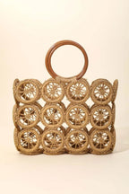 Fame Intricate Braided Wheels Handbag - Tote Bag by Trendsi | Available at Handbags Specialist Headquarter
