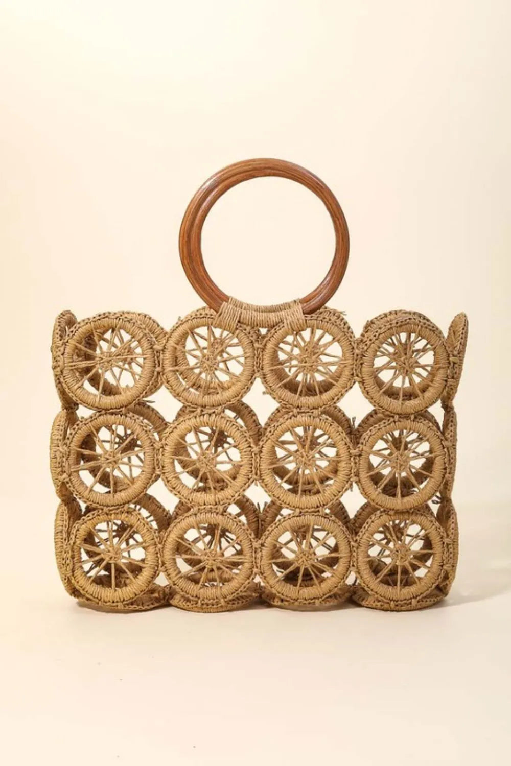 Fame Intricate Braided Wheels Handbag - Tote Bag by Trendsi | Available at Handbags Specialist Headquarter