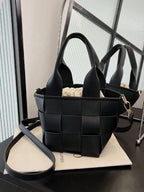 PU Leather Braided Bucket Bag - Tote Bag by Trendsi | Available at Handbags Specialist Headquarter