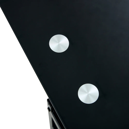 Elevate: Sleek 2-Layer Black Glass Coffee Table - decor by Trendsi | Available at Handbags Specialist Headquarter