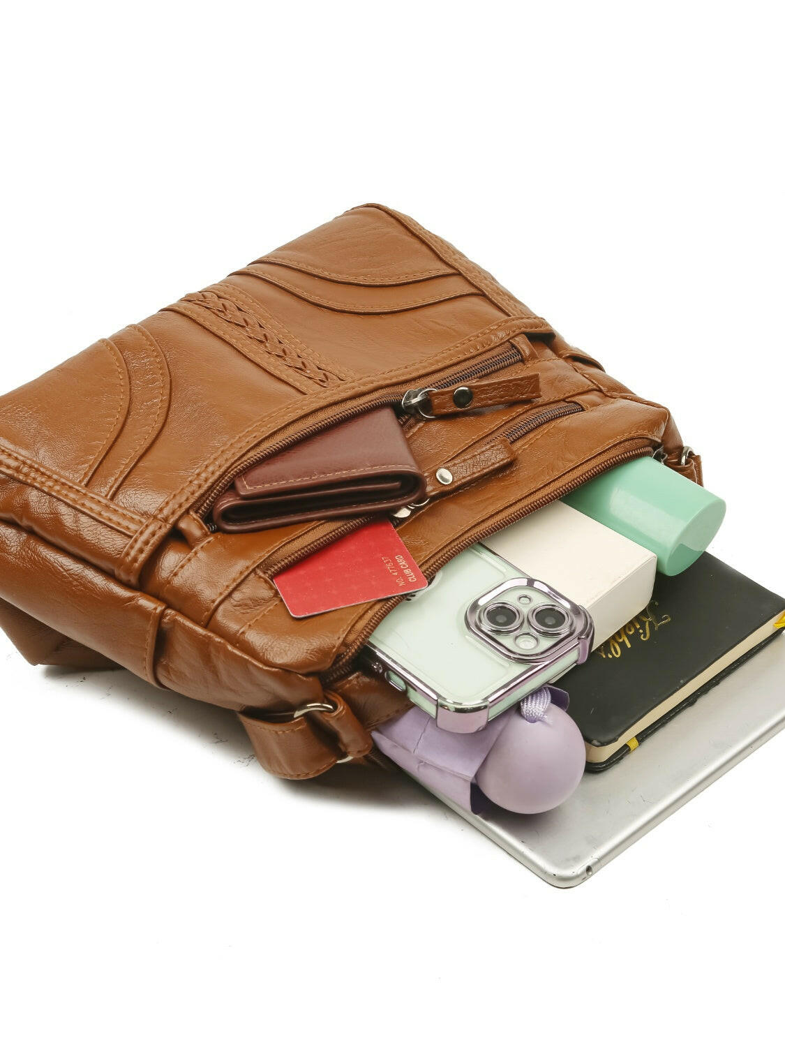 PU Leather Adjustable Strap Shoulder Bag - Shoulder Bags by Trendsi | Available at Handbags Specialist Headquarter