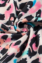 Plus Size Leopard V-Neck Three-Quarter Sleeve Blouse - Plus Size Shirts by Trendsi | Available at Handbags Specialist Headquarter