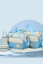 Oxford Cloth Contrast 4 Piece Bag Set - Tote Bag by Trendsi | Available at Handbags Specialist Headquarter