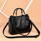 K-Fashion Retro Soft Leather Bucket Handbag