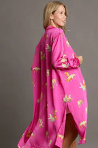 Umgee Full Size Animal Print Button Down Midi Shirt Dress Plus Size - Dresses by Trendsi | Available at Handbags Specialist Headquarter