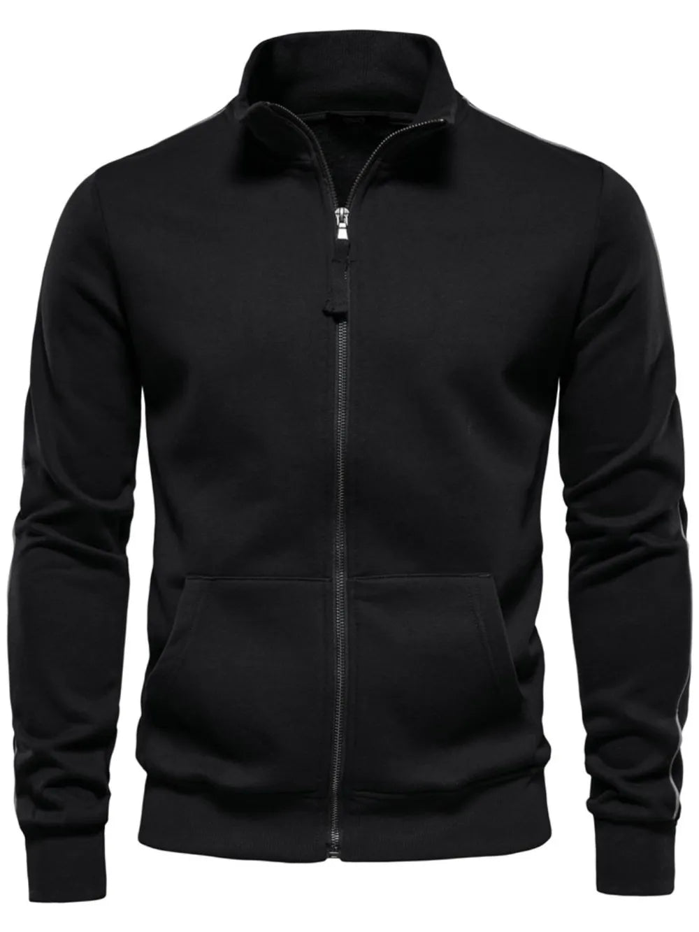 Men's Zip Up Long Sleeve Sweatshirt - Men's Sweatshirts by Trendsi | Available at Handbags Specialist Headquarter
