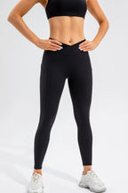 High Waist Active Leggings with Pockets - Leggings by Trendsi | Available at Handbags Specialist Headquarter