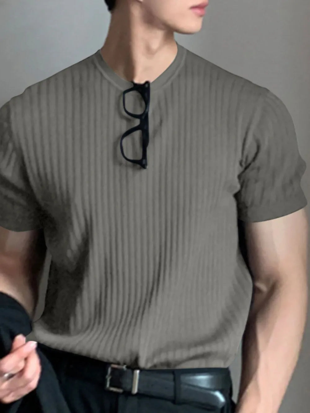 Men's Full Size Round Neck Short Sleeve T-Shirt Plus Size - Men's Shirts by Trendsi | Available at Handbags Specialist Headquarter