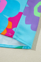 Plus Size Peplum Printed Notched Blouse - Plus Size Shirts by Trendsi | Available at Handbags Specialist Headquarter