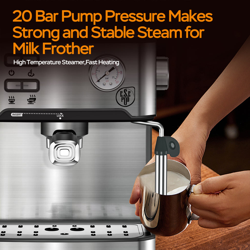 BrewMaster Pro: 20-Bar Espresso & Milk Frother - appliances by Trendsi | Available at Handbags Specialist Headquarter