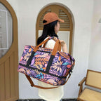 Canvas Printed Travel Bag - Luggage Travel Bags by Trendsi | Available at Handbags Specialist Headquarter