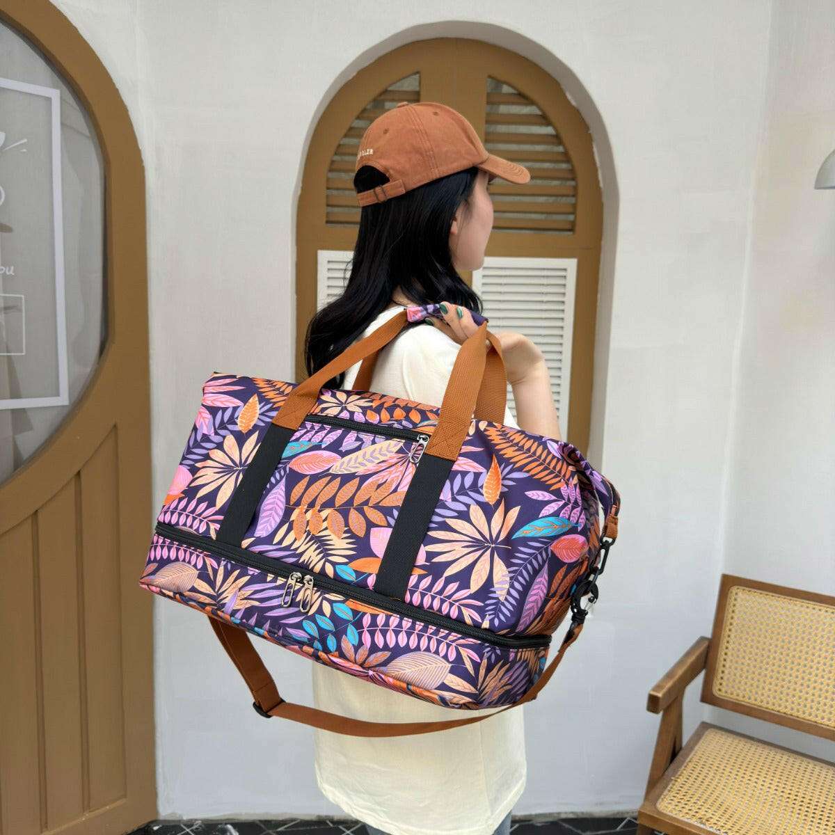 Canvas Printed Travel Bag - Luggage Travel Bags by Trendsi | Available at Handbags Specialist Headquarter