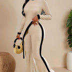 ChicEdge Women's Round-Neck Two-Piece Pants Set