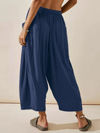 Full Size Wide Leg Pants with Pockets - Women Pants by Trendsi | Available at Handbags Specialist Headquarter