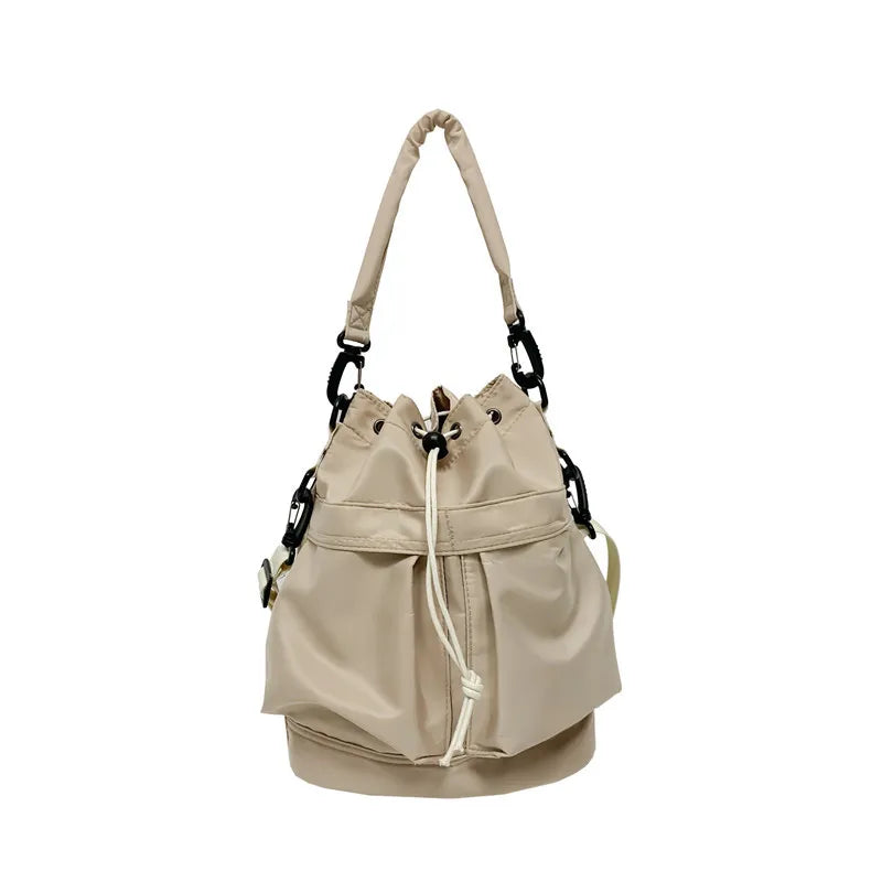 Drawstring Nylon Bucket Bag - Crossbody Bag by Trendsi | Available at Handbags Specialist Headquarter