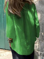 Full Size Round Neck Relaxed Fit Blouse Plus Size - Tops by Trendsi | Available at Handbags Specialist Headquarter