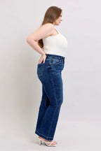 Judy Blue Full Size High Rise Flare Jeans with Pockets Plus Size - Women / Jeans & Denim by Trendsi | Available at Handbags Specialist Headquarter