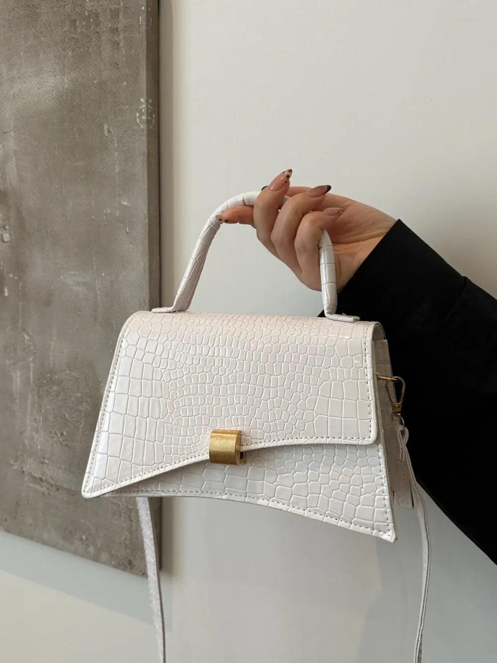 Solid Color PU Leather Handbag - handbags by Trendsi | Available at Handbags Specialist Headquarter