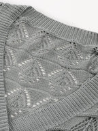 Buttoned Front Openwork Cardigan - Tops by Trendsi | Available at Handbags Specialist Headquarter