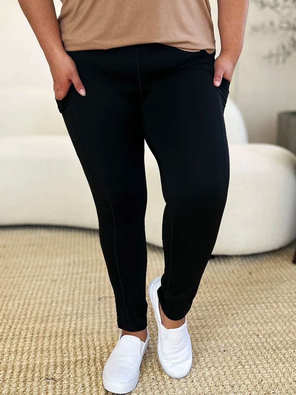 Wide Waistband Sports Leggings - Leggings by Trendsi | Available at Handbags Specialist Headquarter
