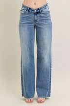Judy Blue Full Size V - Front Baggy Jeans Plus Size - Women / Jeans & Denim by Trendsi | Available at Handbags Specialist Headquarter