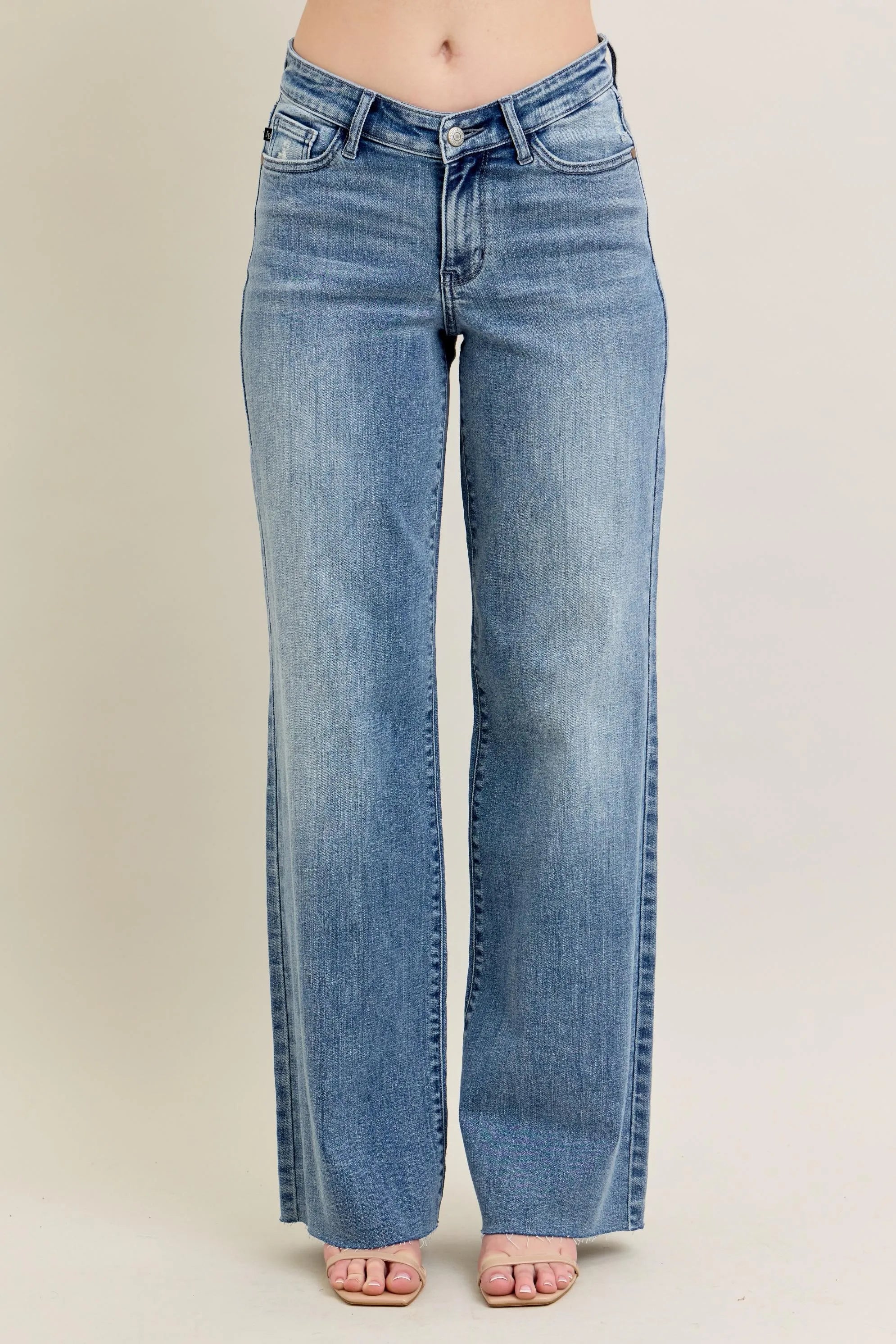 Judy Blue Full Size V - Front Baggy Jeans Plus Size - Women / Jeans & Denim by Trendsi | Available at Handbags Specialist Headquarter