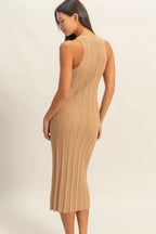 HYFVE Round Neck Bodycon Ribbed Knit Dress - Maxi Dress by Trendsi | Available at Handbags Specialist Headquarter